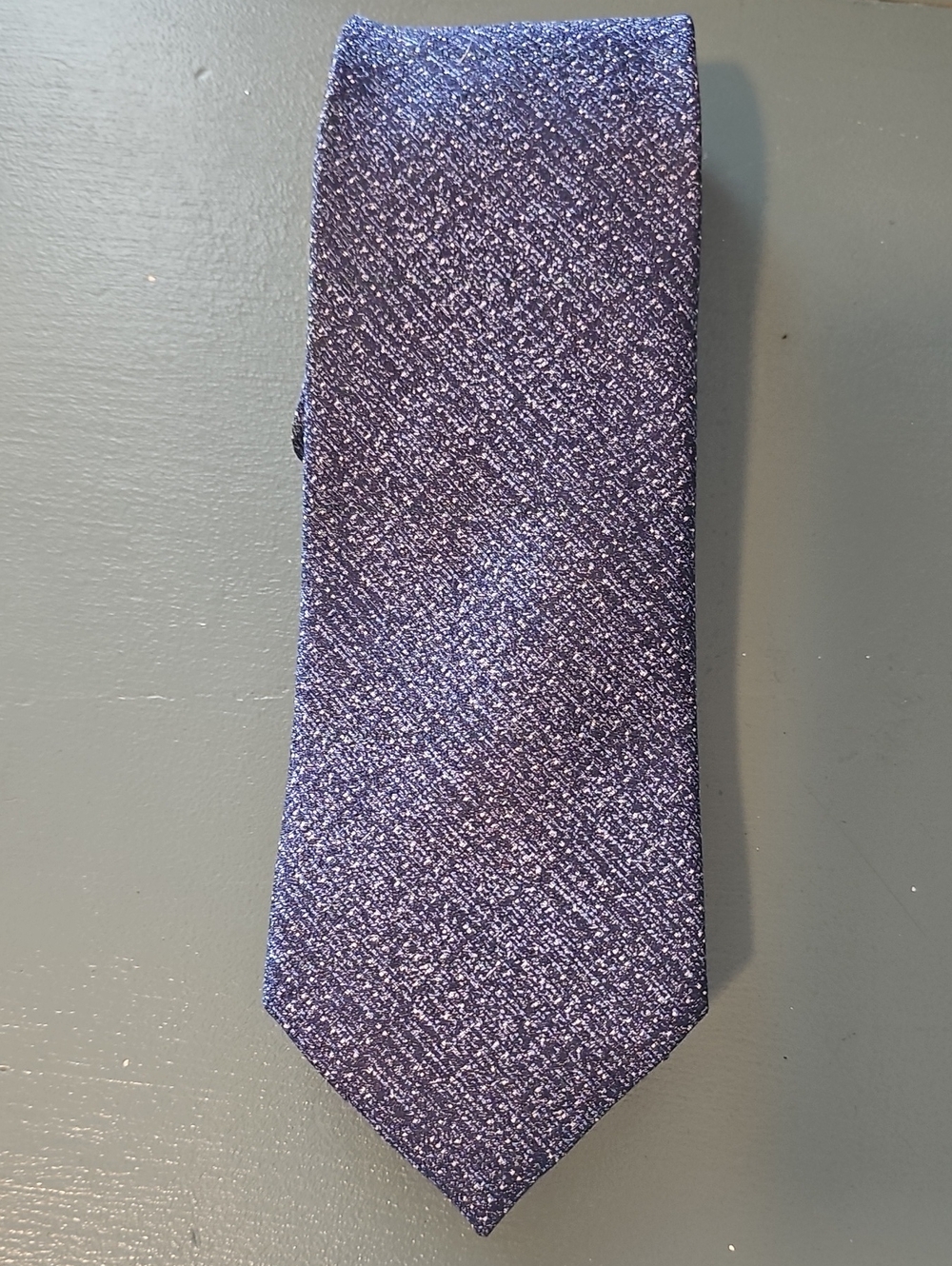 Men's Textured Blue Tie - Joseph Abound 100% Silk. Extra Long.